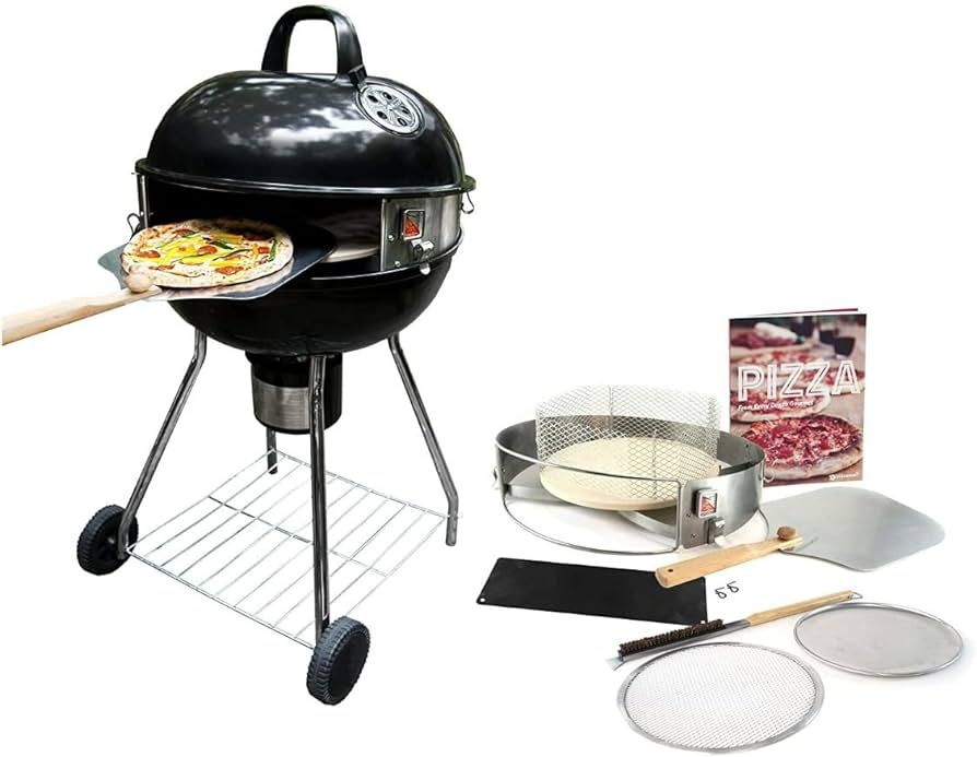 Pizzacraft PC7001 PizzaQue Deluxe Outdoor Pizza Oven Kettle Grill Conversion Kit, Silver, 18''/22... | Amazon (US)
