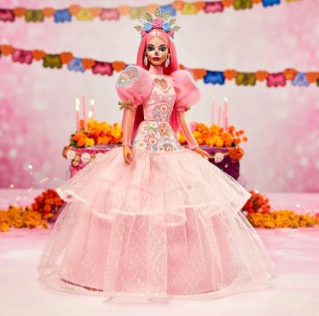 ✨ Barbie 2023 Día De Muertos x Pink Magnolia Doll Limited Edition✨

Introducing the exquisite Barbie Signature Día De Muertos Barbie x Pink Magnolia Doll in Tiered Pink Gown – a dazzling celebration of the vibrant Día de Muertos festival in collaboration with the renowned Paola Wong of Pink Magnolia México. This limited-edition Barbie doll is a true masterpiece, embodying the spirit of the festive holiday and the iconic colors of both brands.

Coco Party
Mexican Fiesta
Mexican Party
Cinco de Mayo Party
Día de los Muertos Party
Day of the Dead Party
Altar de muertos
Halloween party
Halloween decor 
Home decor 
Holiday decor
Bar decor
Holiday party
Holiday essentials 
Holiday party ideas
Kids birthday party ideas
Backyard entertainment 
Party styling 
Party planning 
Party decor
Party essentials 
Kitchen essentials 
Amazon finds
Amazon favorites 
Amazon essentials 
Amazon decor 
Etsy finds
Etsy favorites 
Etsy decor 
Etsy essentials 
Shop small
Dessert Table 
Ofrenda
Sugar skull paper plates
Sugar skull paper napkins
Papel picado post stamps 
Sugar cookies
Bright confetti 
Mexican dress
Floral headband 
Barbie collection 
Pink Barbie 
Ken
Collection-able doll 

#LTKGifts #LTKCyberweek 
#liketkit #LTKfindsunder50 #LTKfindsunder100 #LTKGiftGuide #LTKHalloween #LTKkids #LTKhome #LTKfamily #LTKSeasonal #LTKHoliday #LTKstyletip #LTKsalealert #LTKHolidaySale

#LTKparties #LTKover40 #LTKHalloween