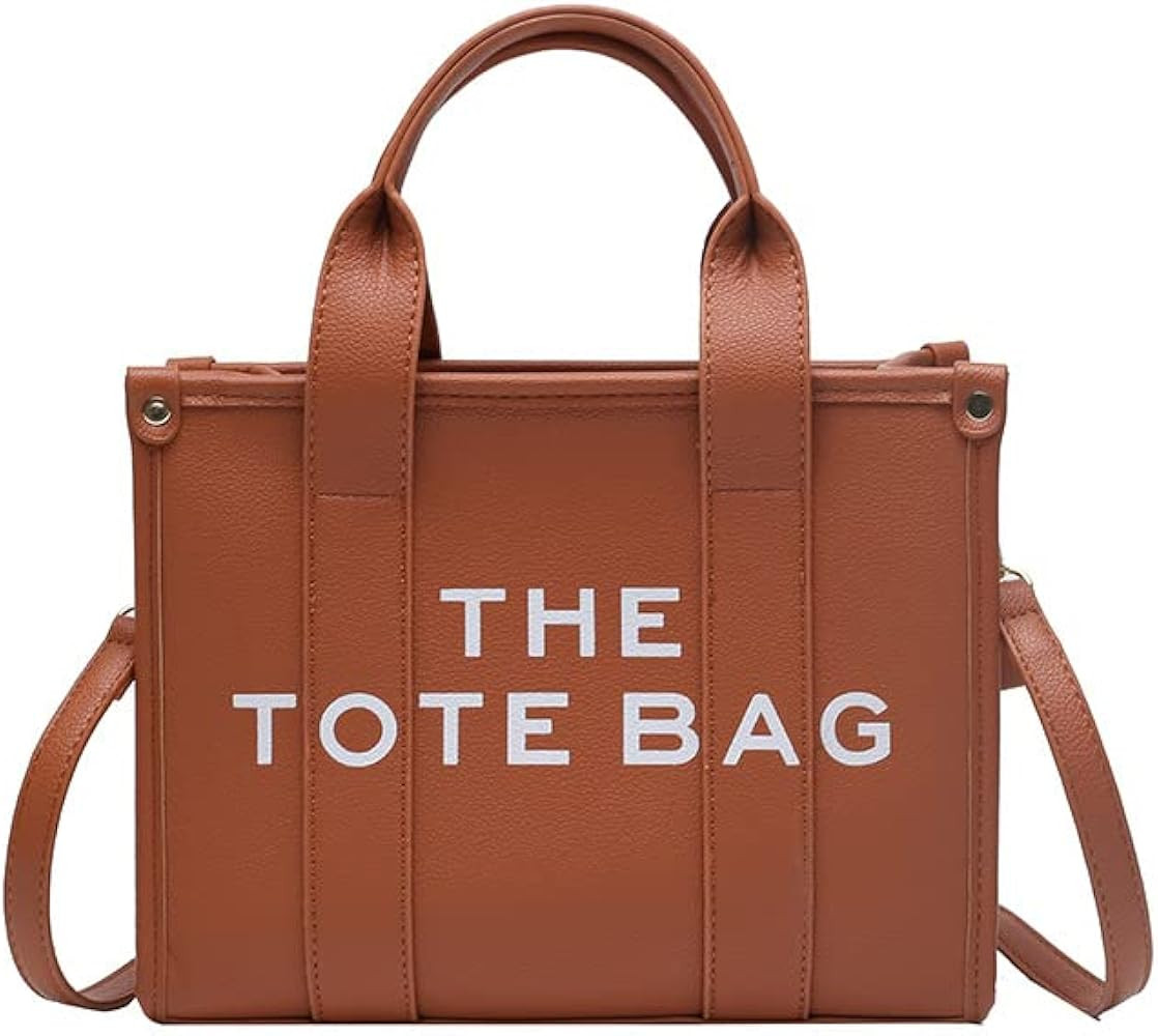 The Tote Bags for Women PU Leather Travel Tote Handle Crossbody Tote Bag Handbag Hobo Bag for Tra... | Amazon (US)