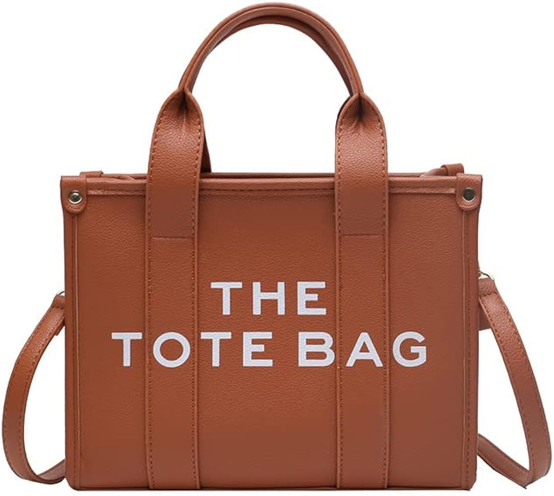The Tote Bags for Women PU Leather Travel Tote Handle Crossbody Tote Bag Handbag Hobo Bag for Tra... | Amazon (US)