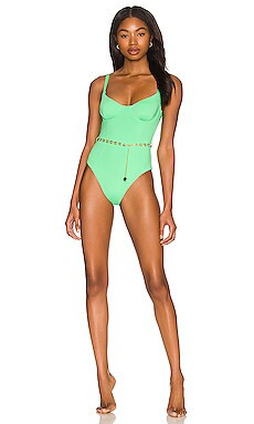 WeWoreWhat Danielle 3.0 One Piece in Bright Green from Revolve.com | Revolve Clothing (Global)