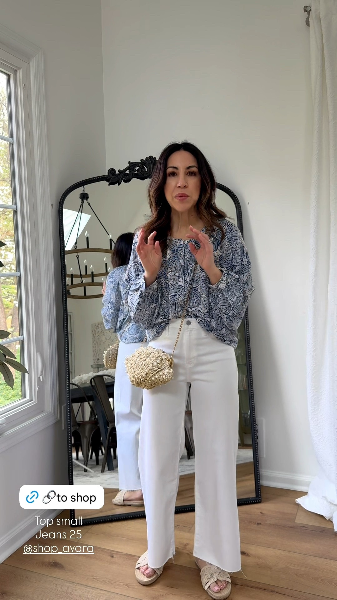 Small top. 25 white jeans. White denim.

#LTKOver40 #LTKPetite