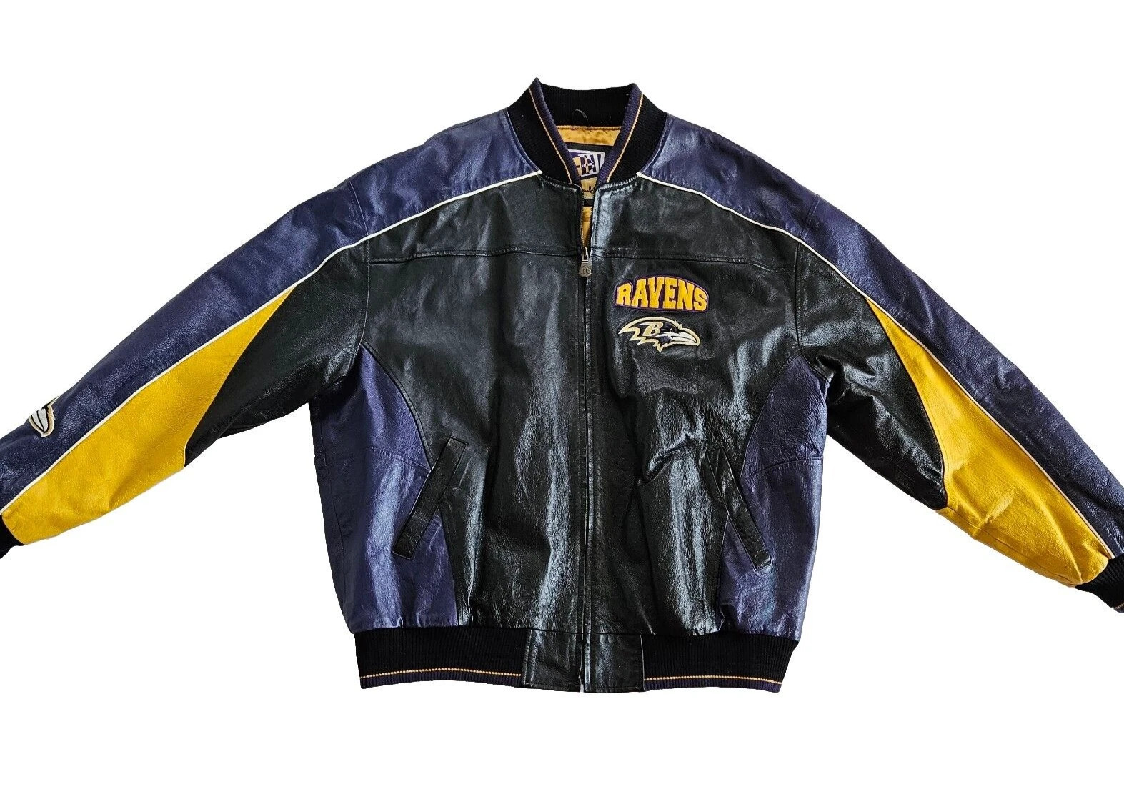 Vintage Baltimore Ravens Genuine Leather Jacket GIII & Carl Banks XL RARE STYLE | eBay US