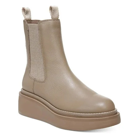 Sam Edelman Womens Kolton Leather Mid Calf Chelsea Boots Beige 7.5 Medium (B M) | Walmart (US)