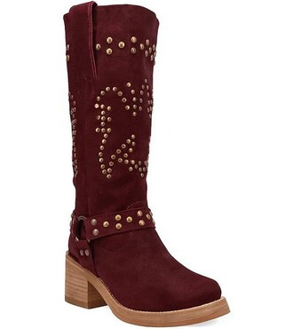 Dingo Troubadour Suede Studded Harness Tall Boots | Dillard's | Dillard's