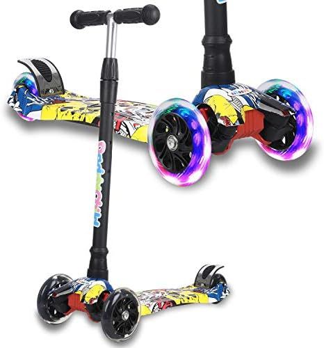 Kick Scooter for Kids, 4 Adjustable Height, Lean to Steer with PU Light Up Wheels, Training Balan... | Amazon (CA)