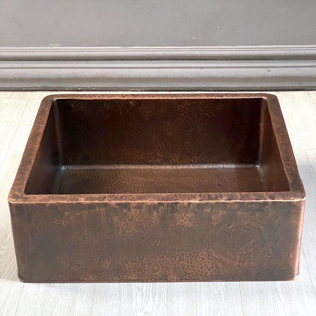 Vintage Copper Kitchen Sink - Retro Drop-in Farmhouse Sink | Antique Patina Finish | Rustic for M... | Etsy (US)