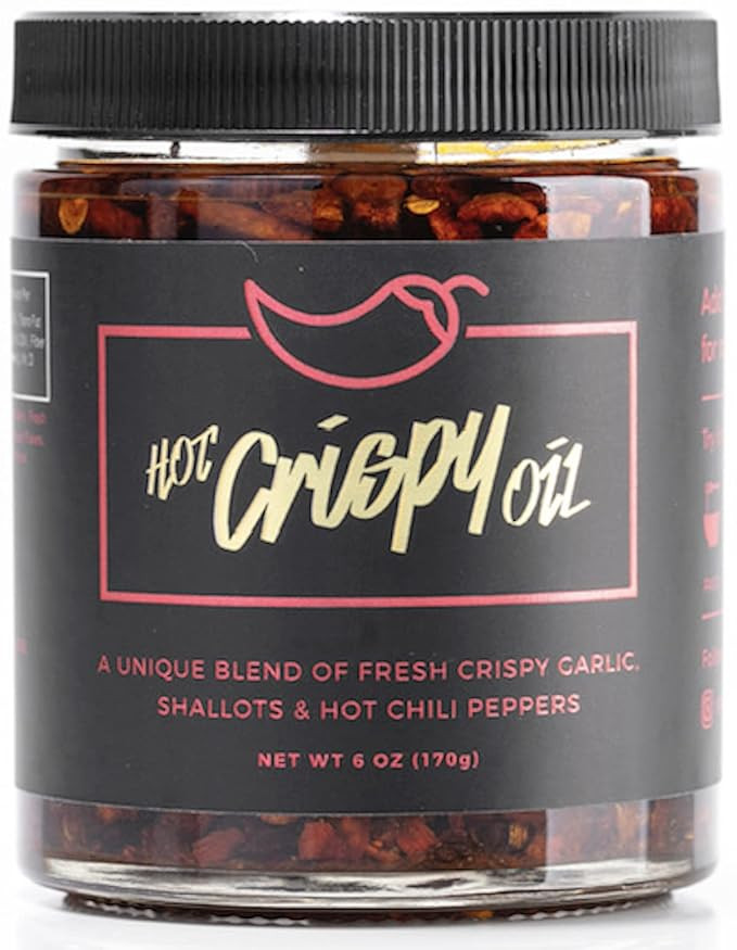 Hot Crispy Oil Original: Spicy, Savory Gourmet Extra Virgin Olive Oil Infused with Garlic, Shallo... | Amazon (US)