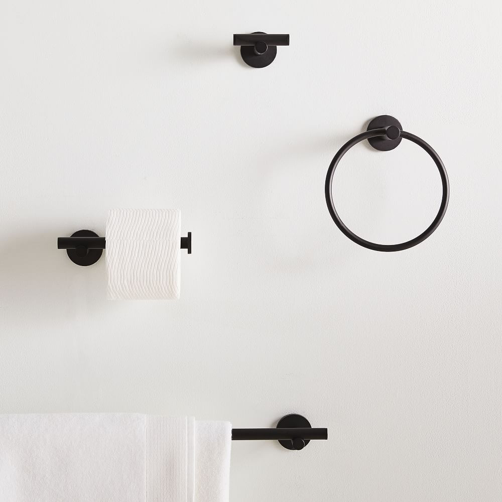 Modern Overhang Bathroom Hardware - Matte Black | West Elm (US)
