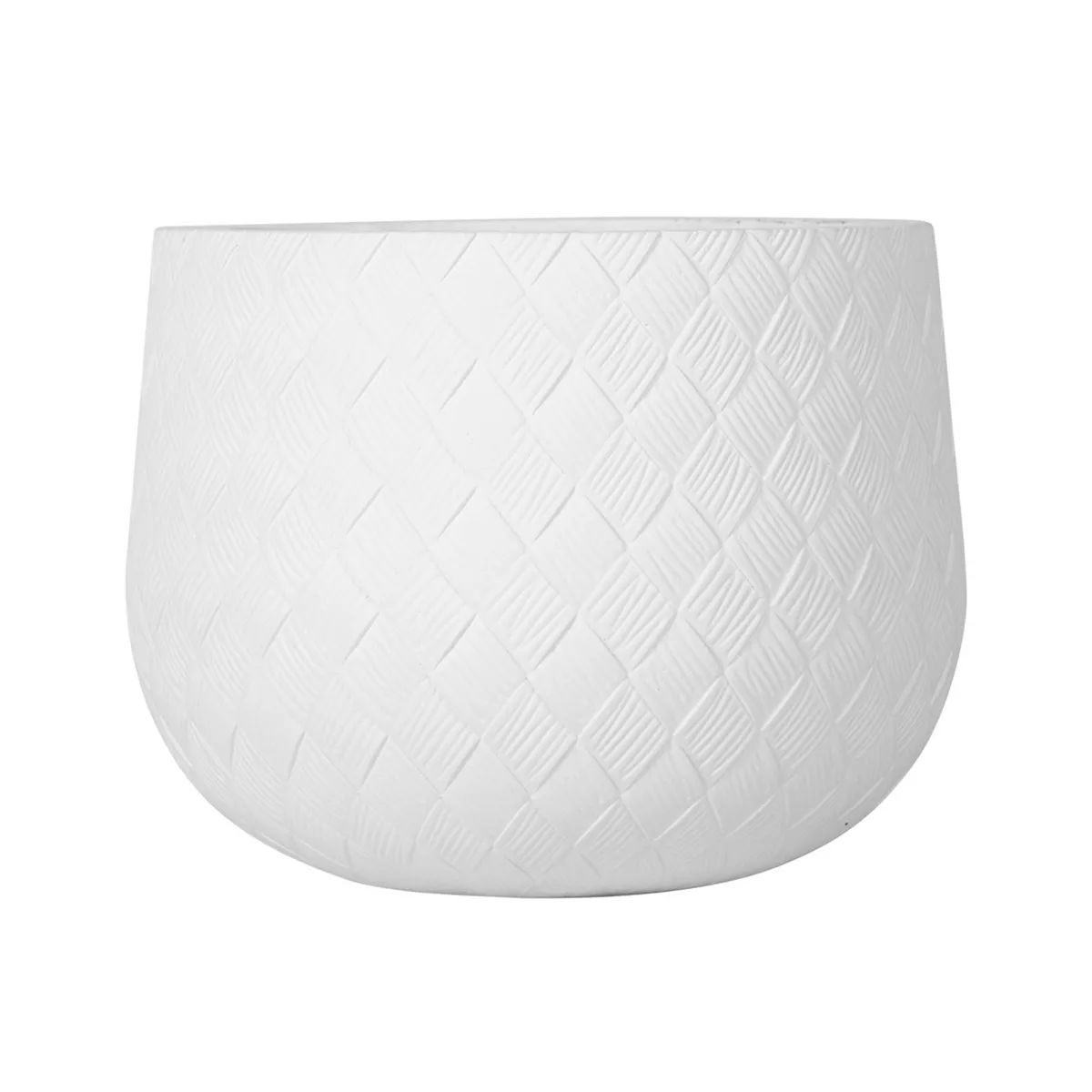 Home Essentials White Basket Weave Textured Planter | Kohl's