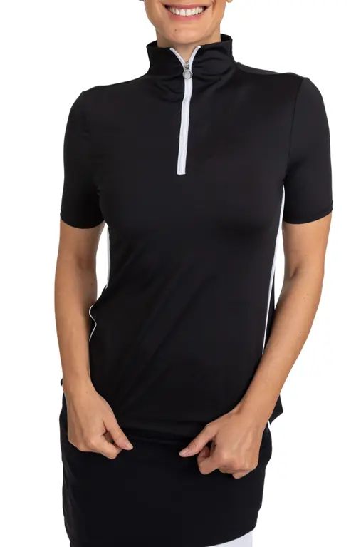 KINONA Keep It Covered Short Sleeve Golf Top in Black at Nordstrom, Size Xx-Large | Nordstrom