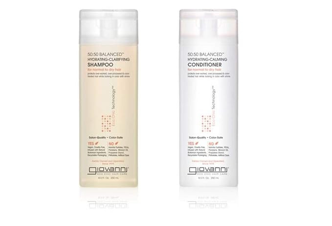 GIOVANNI 50:50 Balanced Hydrating Clarifying Shampoo & Calming Conditioner Set, 8.5 oz. Clean & M... | Amazon (US)