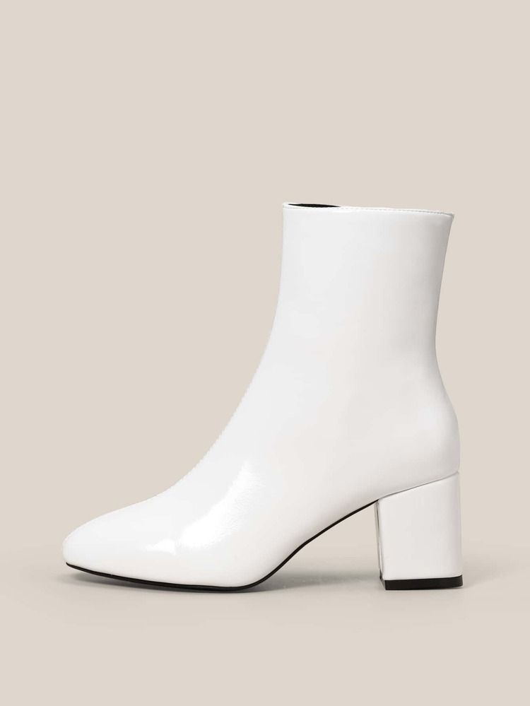 Minimalist Chunky Heeled Boots | SHEIN