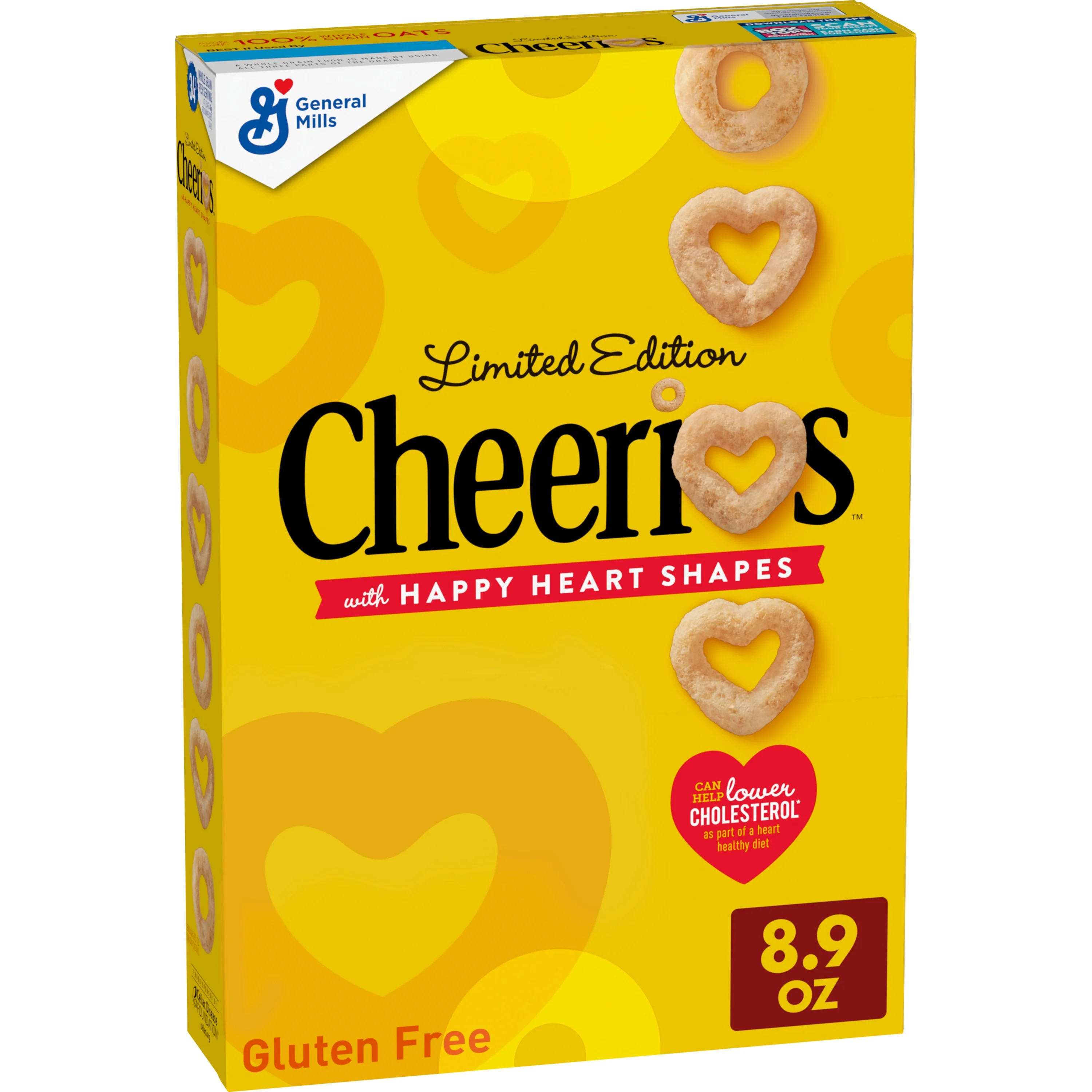 Cheerios Cereal, Limited Edition Happy Heart Shapes, Heart Healthy Cereal, 8.9 oz | Walmart (US)