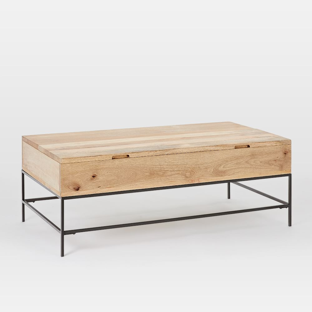 Industrial Storage Pop-Up Coffee Table | West Elm (US)