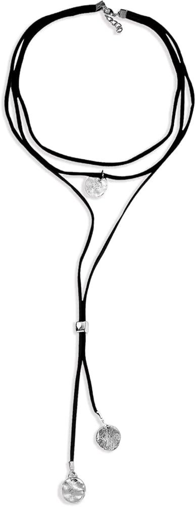 HUASAI Black Suede Choker Necklace for Women Boho Layered Choker Necklace for Teen Girls Adjustable  | Amazon (US)