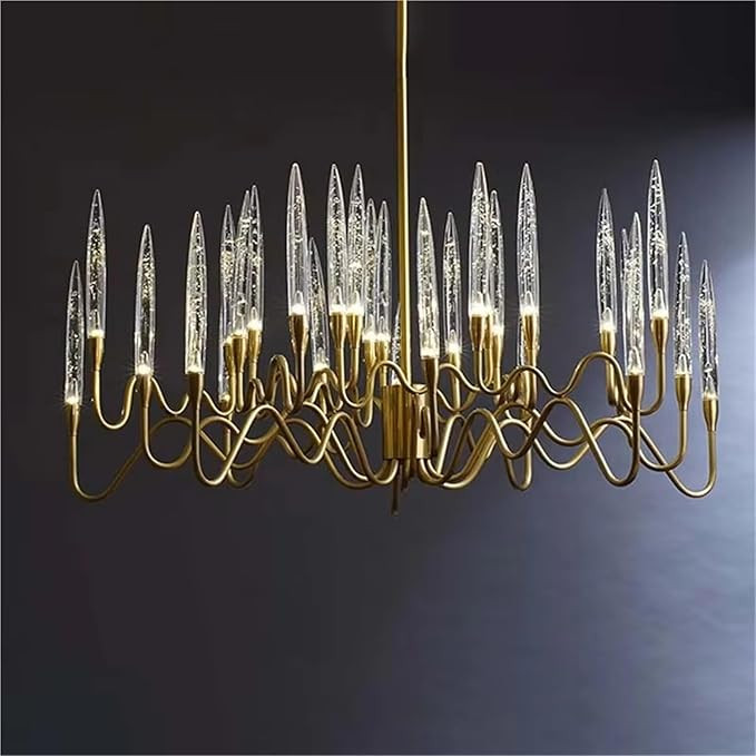 Luxury Candle LED Chandeliers Home Living Dining Room Lighting Lustre Decor Pendant Lamp Indoor H... | Amazon (US)