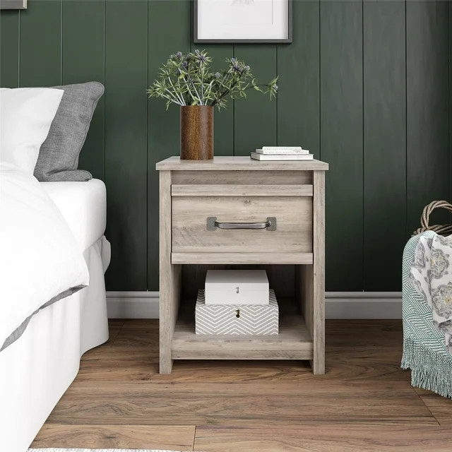 Better Homes & Gardens Rustic Ranch Nightstand, Gray Oak | Walmart (US)
