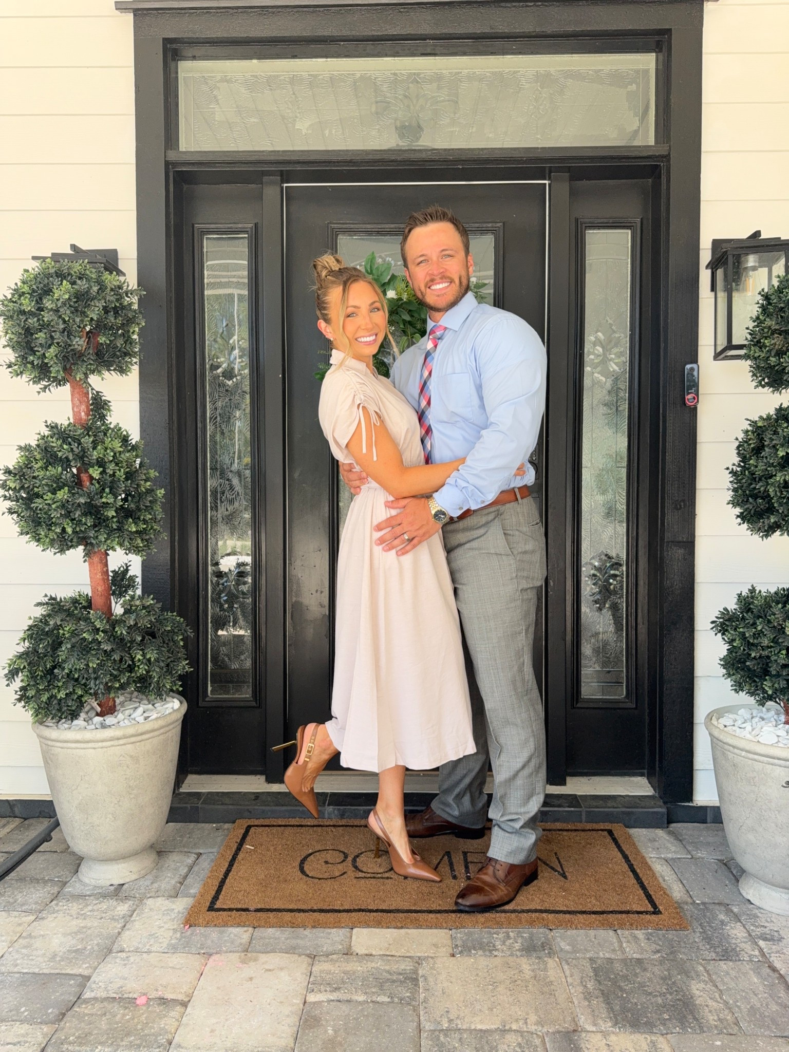 $23 linen Walmart dress for CHURCH!! Wearing an XS MY HEELS ARE AMAZON 

#LTKFindsUnder50 #LTKWorkwear #LTKStyleTip