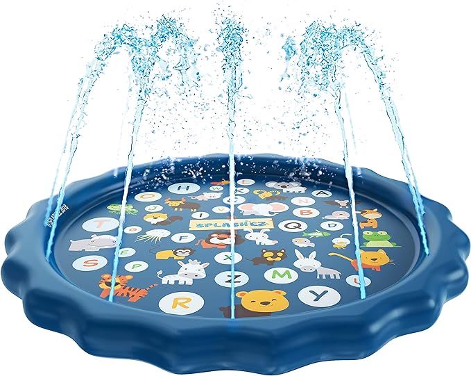 SplashEZ 3-in-1 Sprinkler for Kids, Splash Pad, and Wading Pool for Learning – Children’s Spr... | Amazon (US)