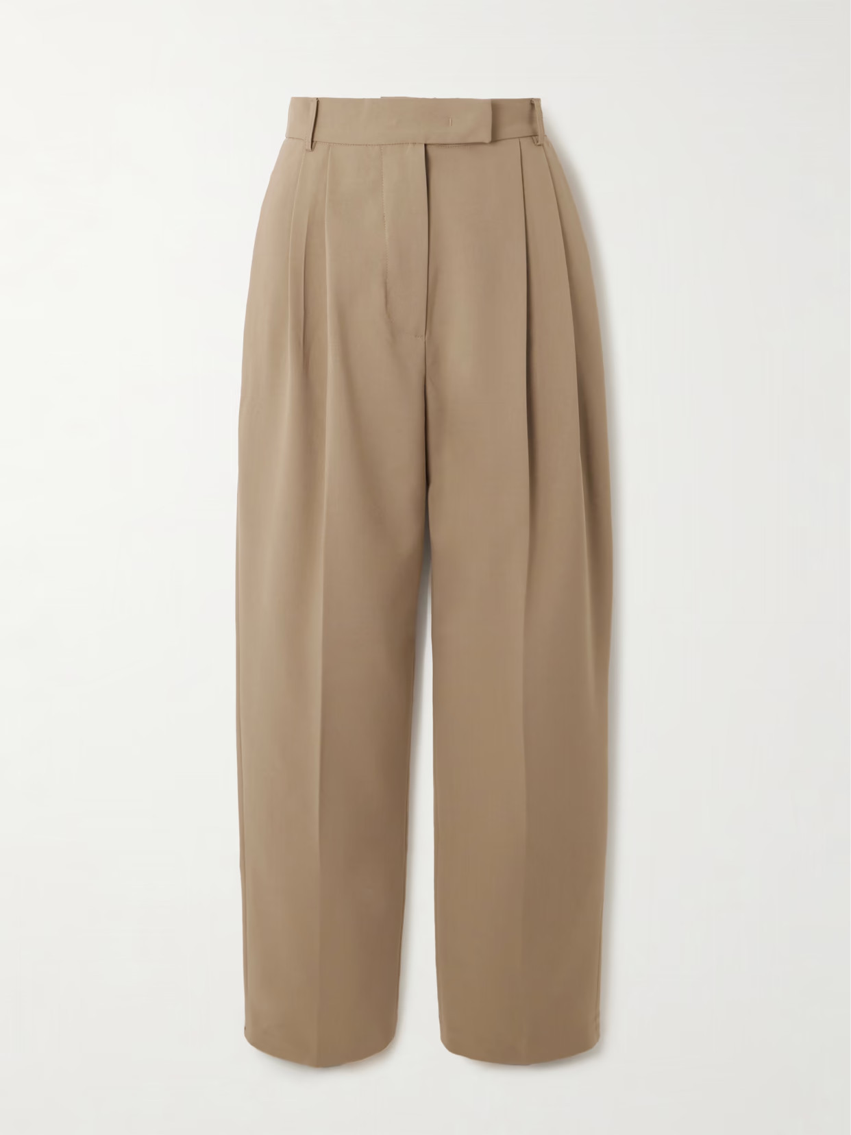 The Frankie Shop - Bea Pleated Crepe Tapered-leg Pants - Beige - small | NET-A-PORTER APAC