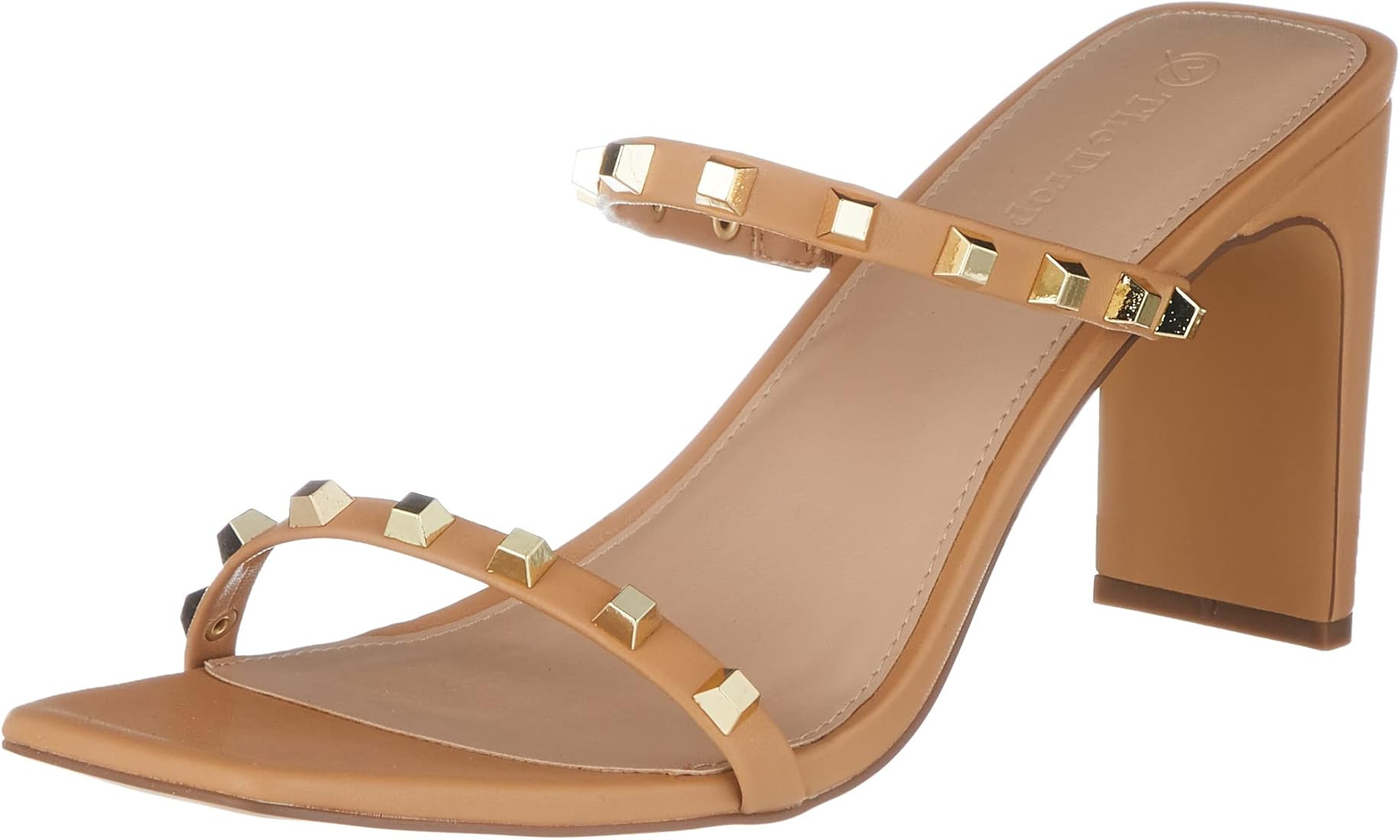 The Drop Women's Avery Square Toe Two Strap High Heeled Sandal | Amazon (US)