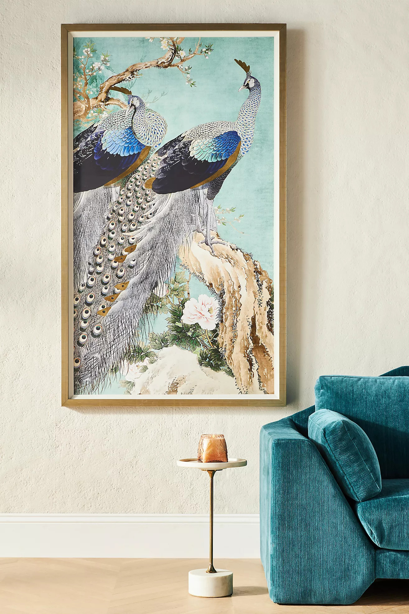Teal Peacock Wall Art | Anthropologie (US)