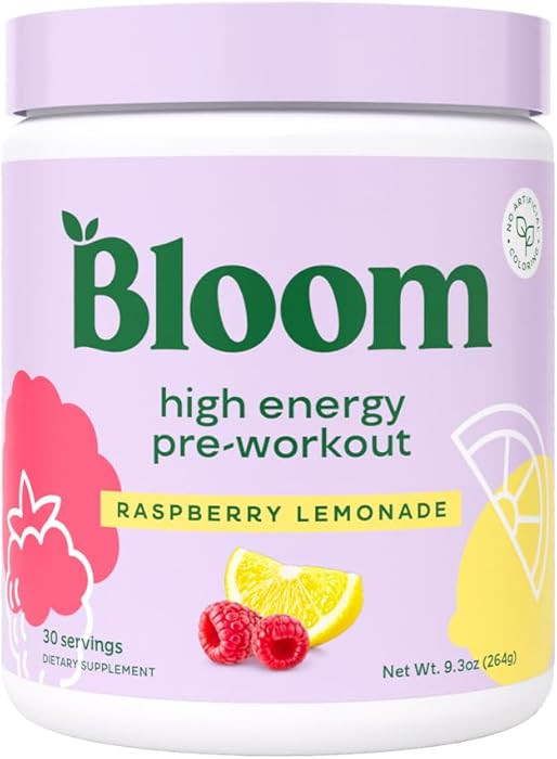 Bloom Nutrition High Energy Pre Workout with Beta Alanine, Ginseng and L Tyrosine for Amino Energ... | Amazon (US)