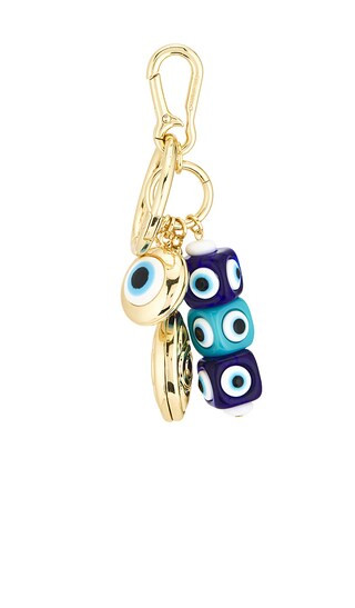 BaubleBar Eyes For The Good Life Bag Charm in Metallic Gold. | Revolve Clothing (Global)