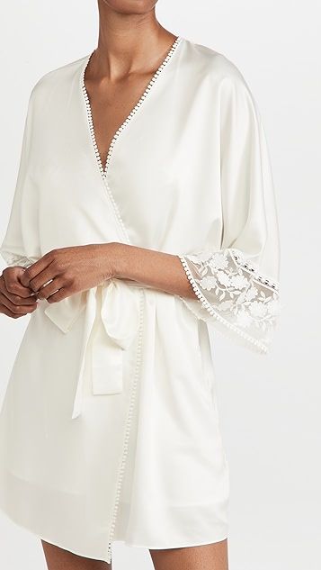 Kylie Charmeuse Wrap with Lace | Shopbop