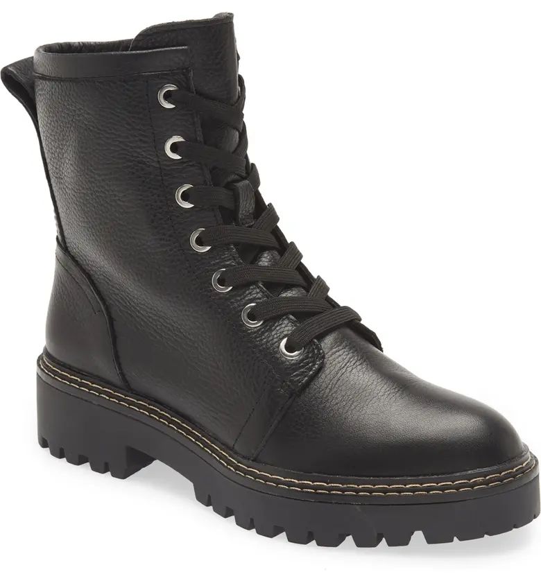 Nordstrom Moonie Water Resistant Leather Combat Boot | Nordstrom | Nordstrom