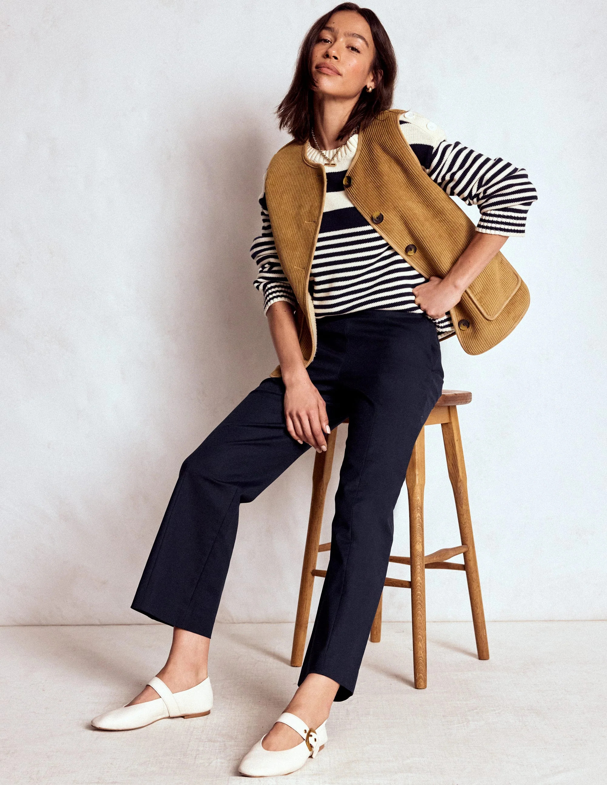 Smart 7/8 Pants-Navy | Boden (US)