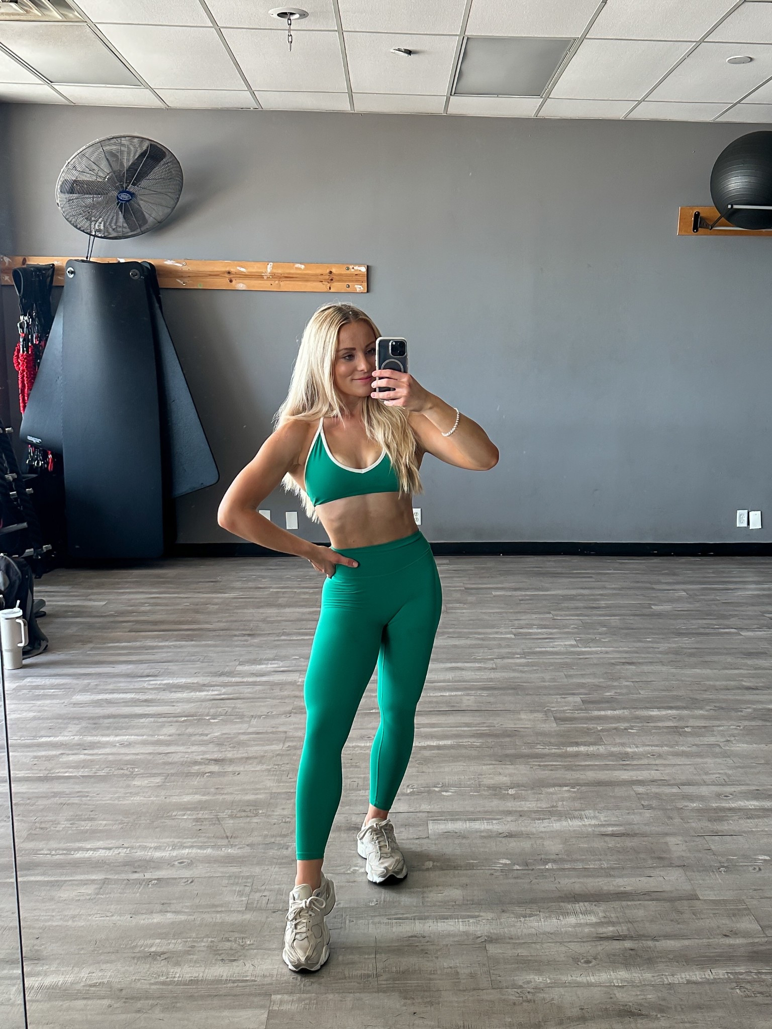 Wearing an XS in the leggings and a small in the halter sports bra! The bra is adjustable! Code MOLLY10 will save! 💚 

#LTKActive #LTKPetite #LTKSeasonal