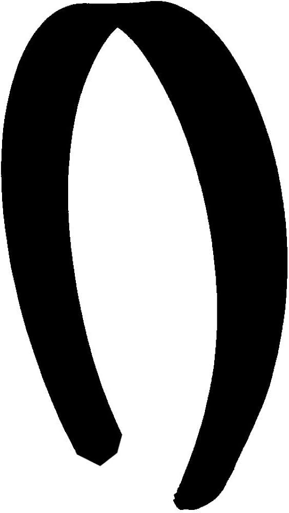 Motique Accessories Black 1 Inch Satin Hard Headband for Women and Girls | Amazon (US)