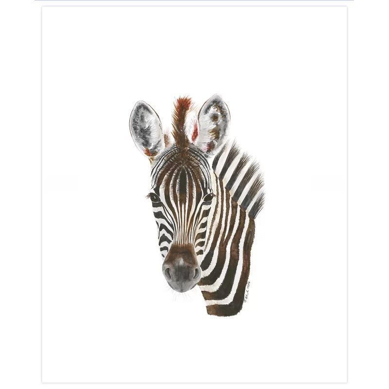 21" H x 17" W x 0.02" D Brown Spires Baby Zebra Portrait | Wayfair North America