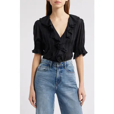 DÔEN Henri Organic Cotton Voile Top in Salt at Nordstrom, Size X-Large | Nordstrom