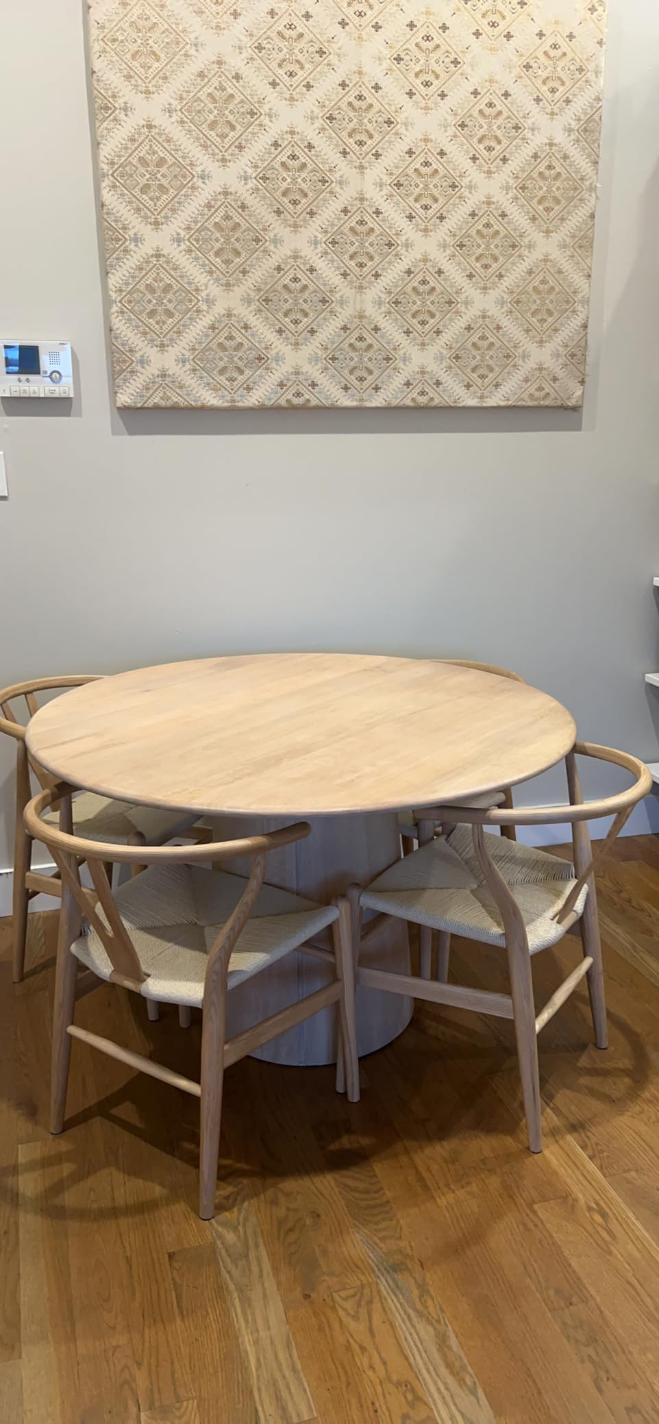 Tomile Set of 2 Wishbone Chair Solid Wood Y Chair Mid-Century Armrest Dining Chair, Hemp Seat (Ash Wood - Natural) | Amazon (US)