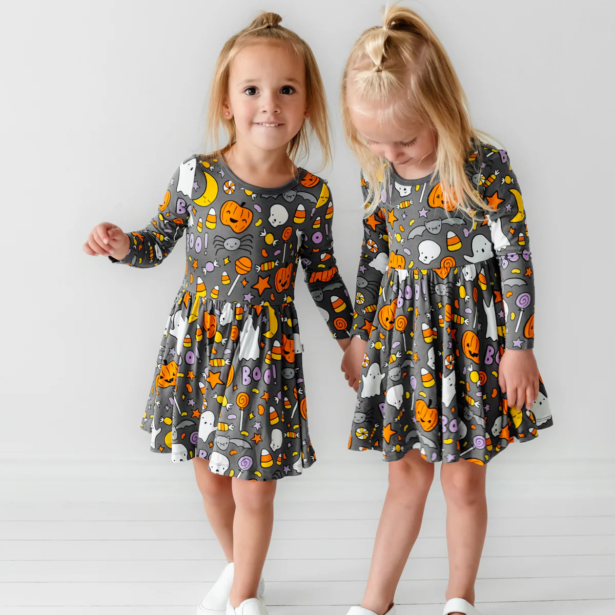 Hey Boo Twirl Dress with Bodysuit | Little Sleepies