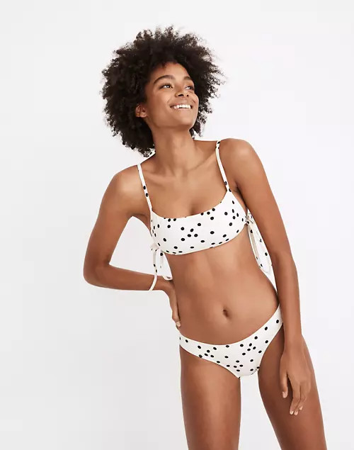 Madewell Second Wave Classic Bikini Bottom in Dot Toss | Madewell