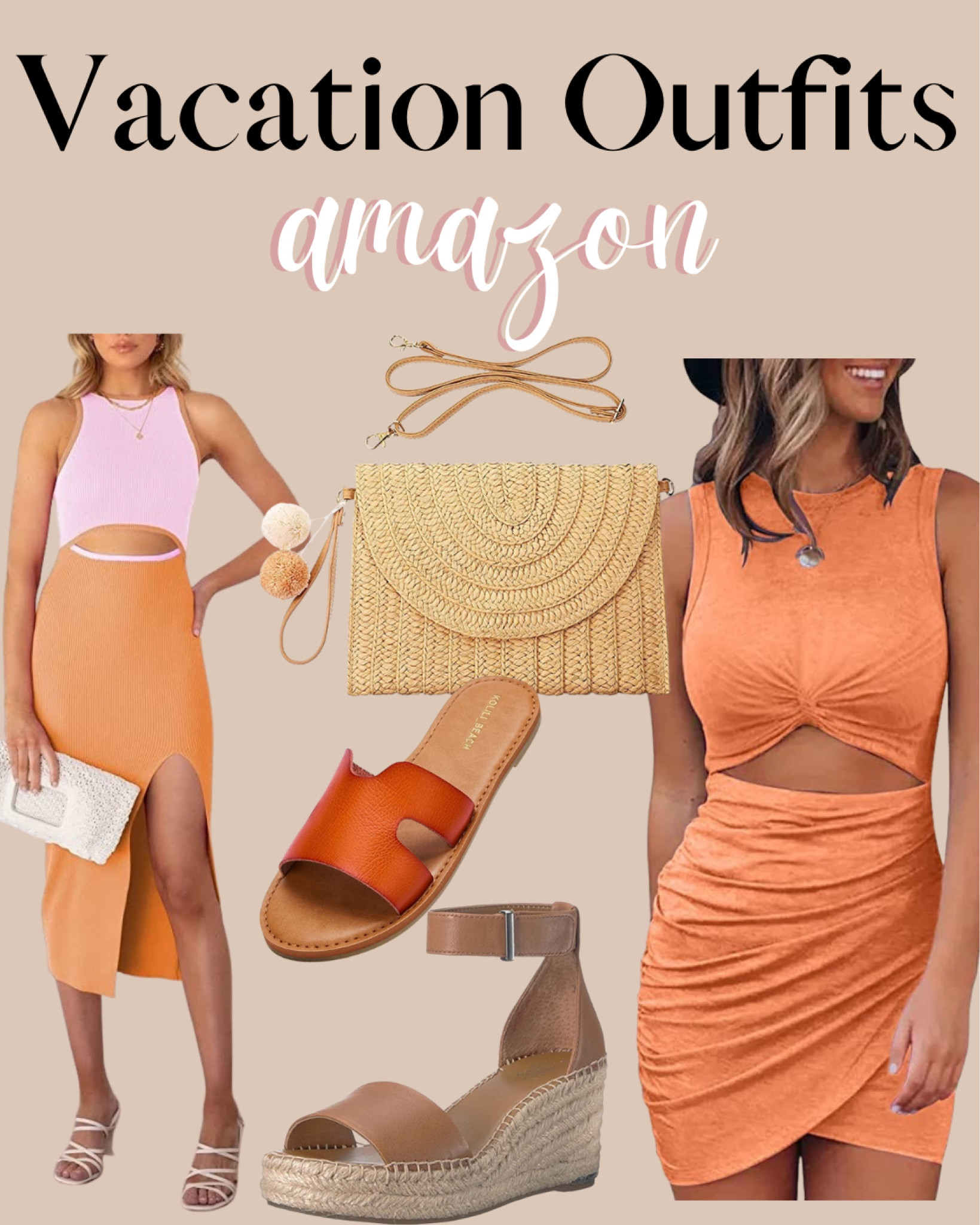 Vacation outfits from Amazon! 

Amazon, amazon prime. Vacation outfit. Tropical. Cruise. Vacation outfit ideas. Beach. Sandals. Spring, resort. Resort outfit. Resort wear. Travel outfit. Amazon finds. Amazon fashion. Amazon shoes. Amazon style. Amazon outfits. Romper. Dress. Spring dress. Vacation dress. Cabo. New Mexico. Purse. Bag, beach bag. Rattan, wicker. Two piece set. Matching set. Summer dresses. 

#LTKunder50 #LTKstyletip #LTKtravel