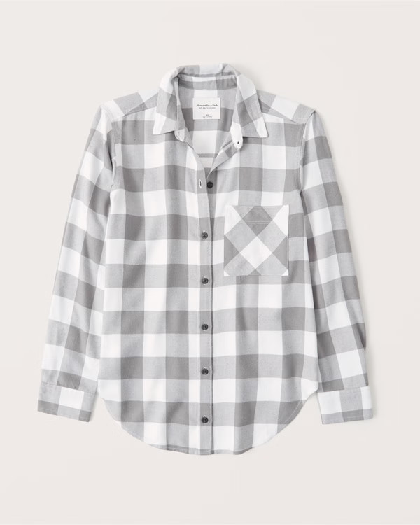 Women's Boyfriend Flannel Shirt | Women's New Arrivals | Abercrombie.com | Abercrombie & Fitch (US)