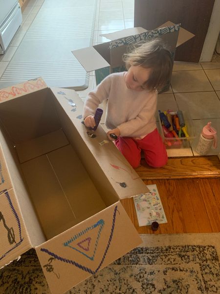 One of our toddler’s favorite activities is decorating cardboard boxes with paint sticks. They are mess free and show up great on cardboard! 

#LTKFind #LTKfamily #LTKkids