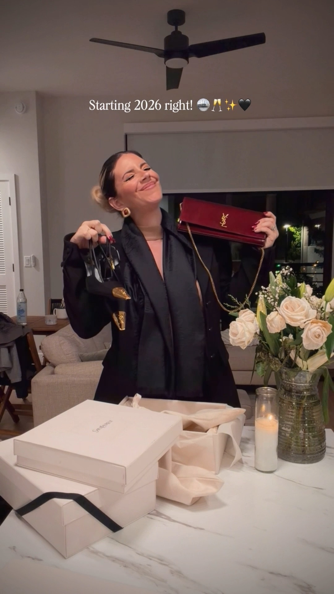 Unboxing more new YSL 🖤✨🥂🪩

These shoes were my dream 🤩 ekkkk!! I’m so obsessed! From the moment they came out I just fell in love ✨

Obsessed with these black and gold iconic YSL heels 👠 pumps stilettos with gold tips and my timeless black on black YSL scarf 

Starting 2026 off right ♥️

———————————
#saintlaurent #designershoes #luxuryshopping #ysl #momentsofchic #stilettos #pumps #heels #scarf #black #designer #chic #timeless #fashion


#LTKGiftGuide #LTKSeasonal