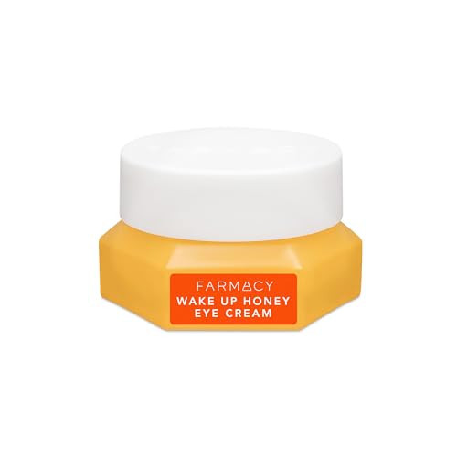 Farmacy Brightening Eye Cream - Wake Up Honey Under Eye Cream for Dark Circles + Puffiness - Enriched with Vitamin C + Cranberry Peptide to Smooth Wrinkles Over Time (15ml) | Amazon (US)