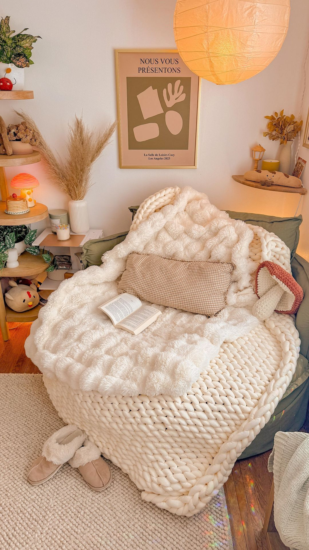 a cozy nook is the perfect place to read in peace 📖🕯️🤎 

 #LTKselfcare #LTKHome