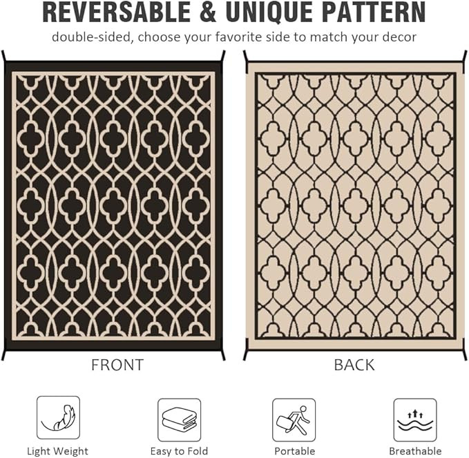 Pendolr Reversible Mats - Outdoor Rugs 9'x12' for Patios Clearance, Plastic Straw Rugs Waterproof... | Amazon (US)