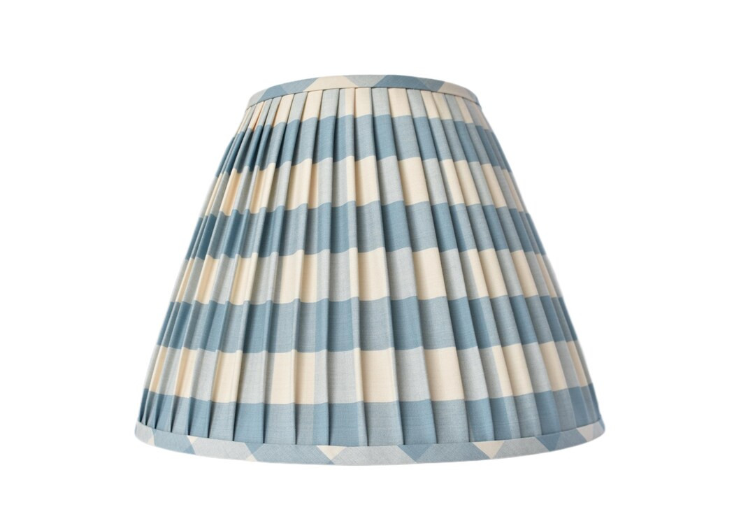 Listing is for one shade Chambray  Camden Check Pleated Lampshade- Lamp Shade-buffulo check  scon... | Etsy (US)