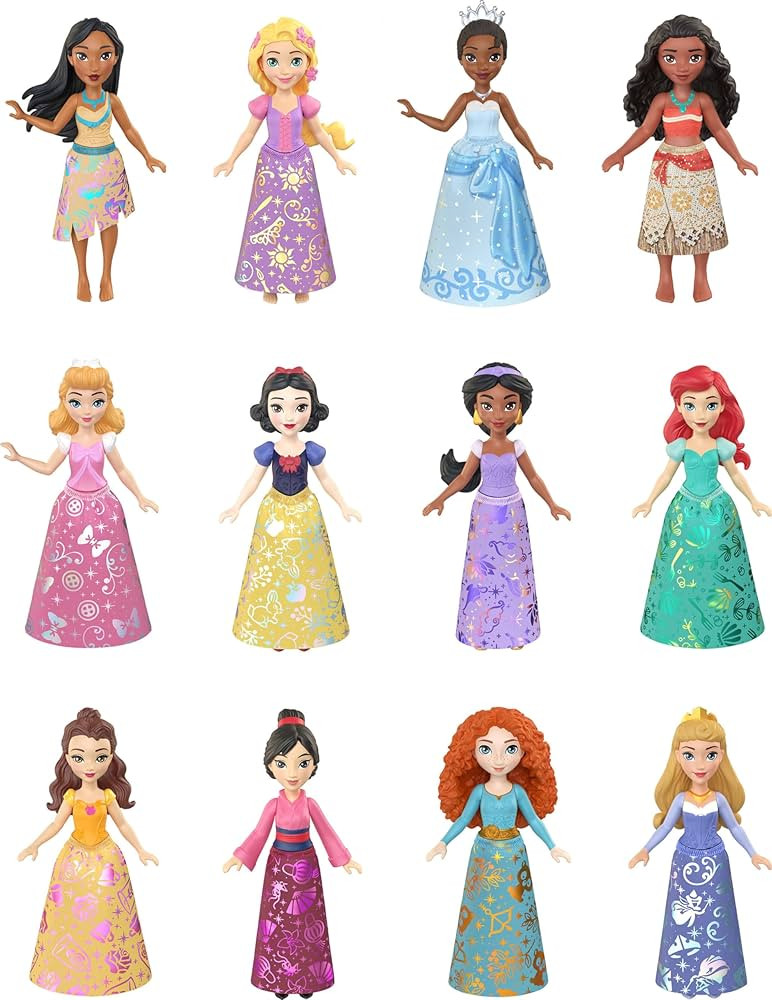 Mattel Disney Princess Toys, Ultimate Princess Pack with 12 Small Posable Dolls in Signature Outf... | Amazon (US)