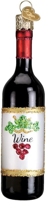 Old World Christmas Red Wine Bottle Glass Blown Ornament for Christmas Tree, Handcrafted Holiday ... | Amazon (US)