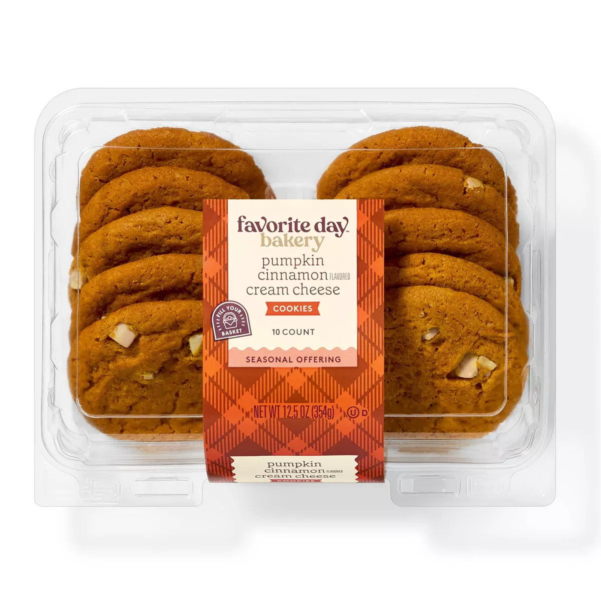 Pumpkin Cinnamon Cream Cheese Cookies - 12.5oz/10ct - Favorite Day™ | Target